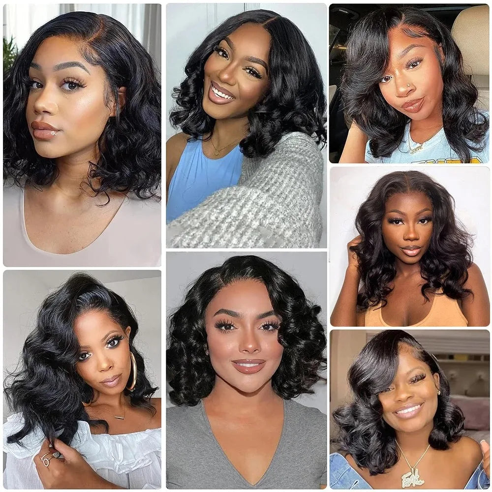 5X5 4X4 Glueless Body Wave Bob Wigs 13X4 13x6 HD Lace Frontal Wig Human Hair Natural Wave Wig Short Bob Wigs of Women