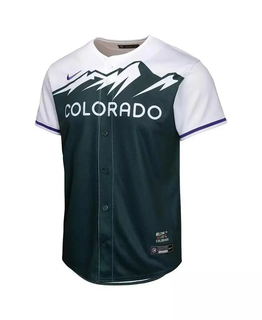 Nike | Big Boys and Girls Green Colorado Rockies City Connect Limited Jersey