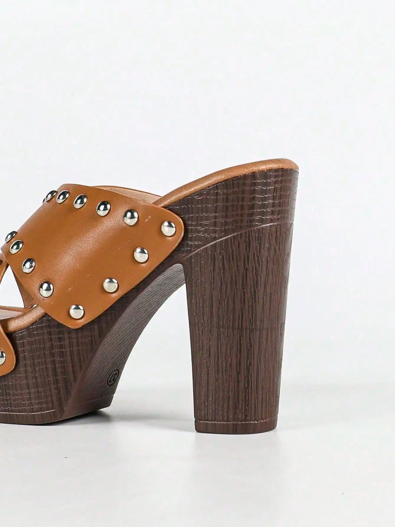 Women's Platform Sandal Heeled Sandals For Women Chunky Heel Summer Dressy Leather Peep Toe Mule Sandals Block Heel Shoes