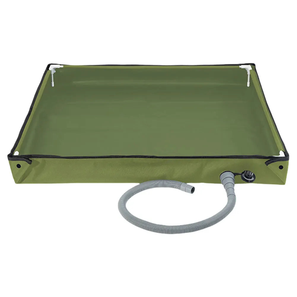Portable Shower Pan with Drain Hose Camping Shower Base Outdoor Tent Shower Tray for RV Outdoor Camping Shower Beach Pet Bath