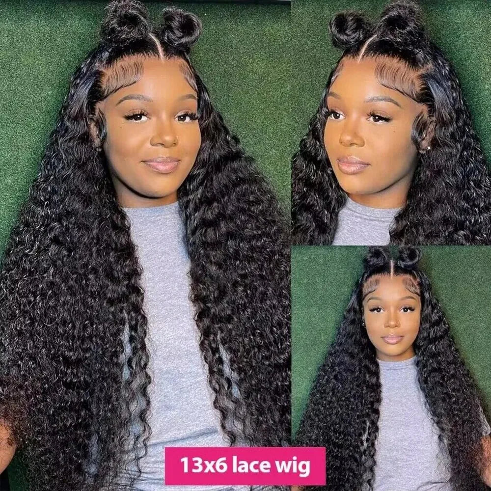 36 40Inch Burmese Curly 13x6 Hd Lace Front Human Hair Wig 250 Density Deep Wave 13x4 Lace Full Frontal Hair Wigs Vietnamese Hair
