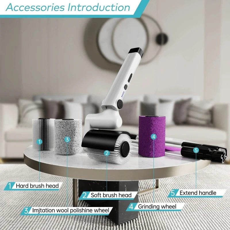 Electric Grill Cleaning Brush Rotary BBQ Cleaner Tool 3-Speed 2600mAh Cordless Rechargeable Adjustable Angle Gifts for Men/Dad