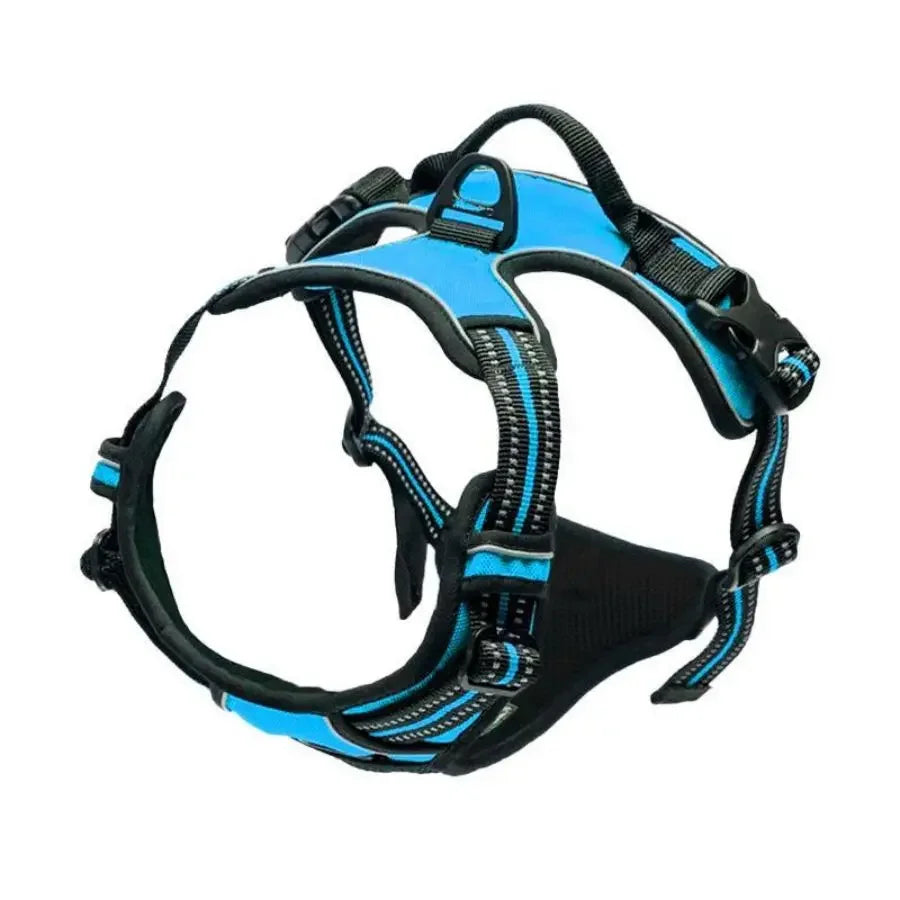 Dog harness without a leash, front buckle, heavy-duty reflective, easy-to-control handle for pet dogs, specially designed for wa