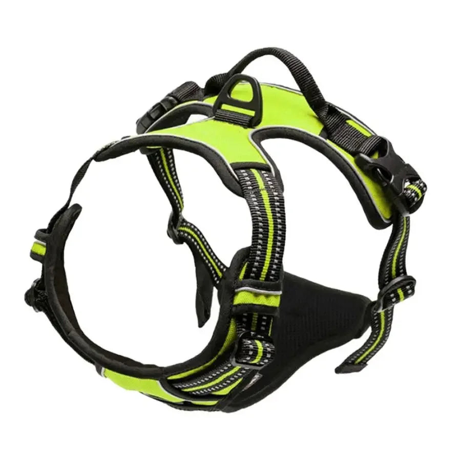 Dog harness without a leash, front buckle, heavy-duty reflective, easy-to-control handle for pet dogs, specially designed for wa