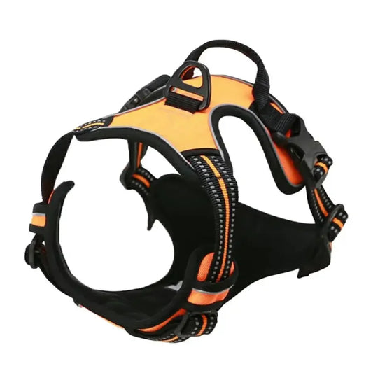 Dog harness without a leash, front buckle, heavy-duty reflective, easy-to-control handle for pet dogs, specially designed for wa