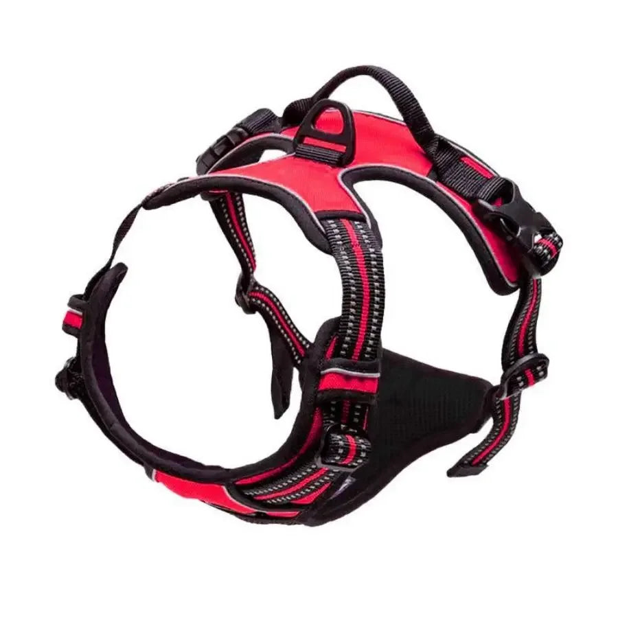 Dog harness without a leash, front buckle, heavy-duty reflective, easy-to-control handle for pet dogs, specially designed for wa