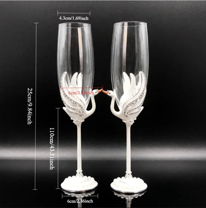 2pcs Light Luxury High-end Crystal Cup Red Wine Glass Set Tall Glass Party Wine Glass Glasses DrinkingGlasses for ChampagneFlute