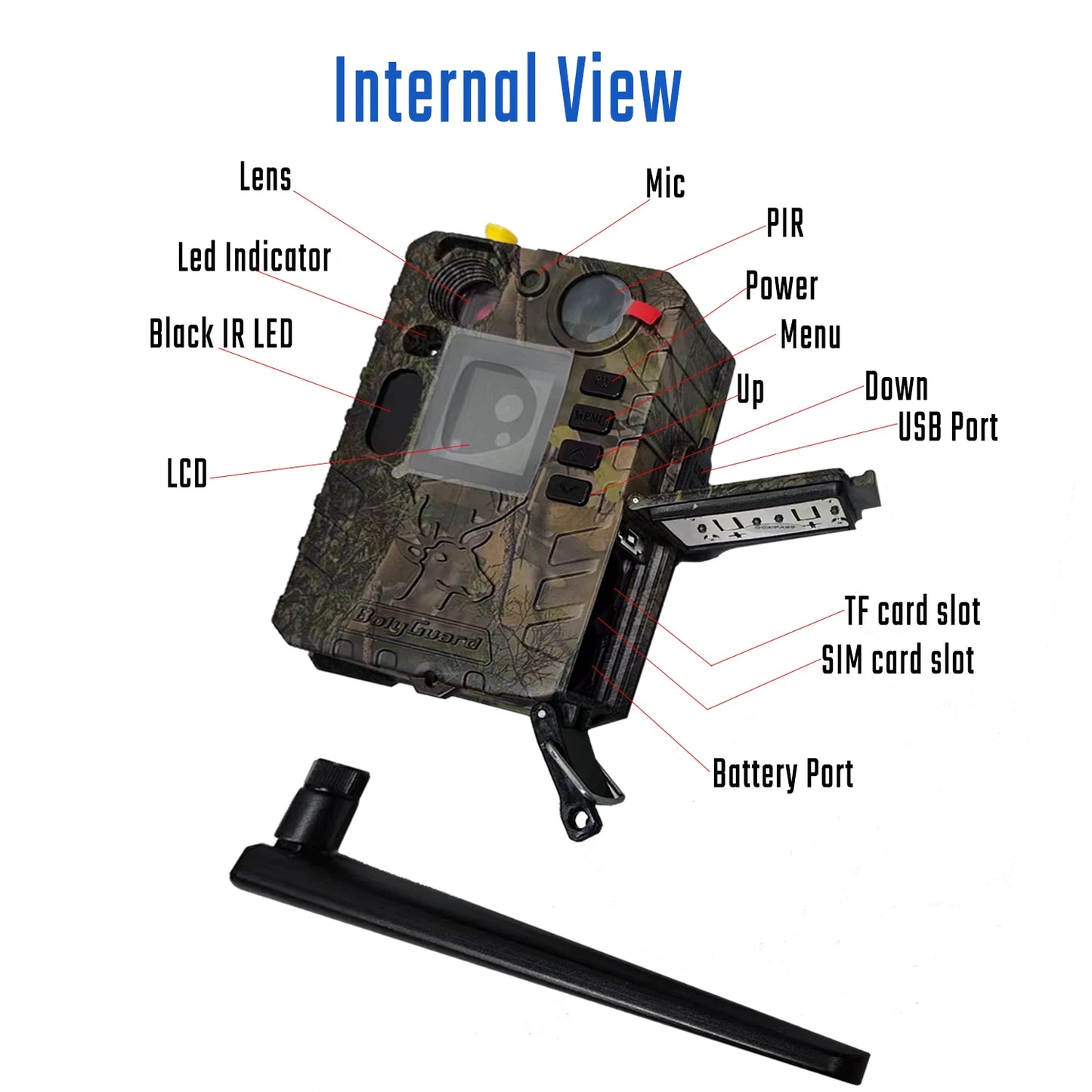 BolyGuard 2025 BG410-M(S) 4K FHD 37MP Trail Camera 940nm IR Night Vision, 4G Wireless, Outdoor Hunting Camera+gift 32GB TF