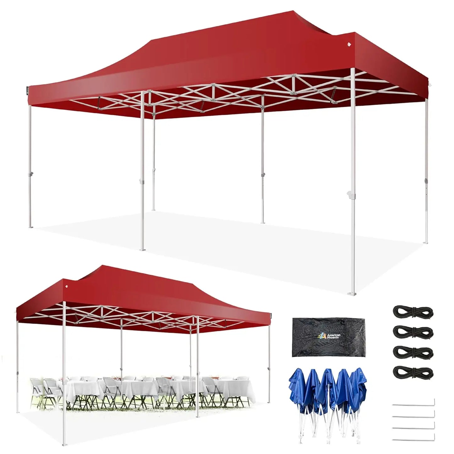 10x20 Canopy Tent Pop Up Tent Canopies Portable Instant Commercial Heavy Duty Outdoor Market Shelter, Custom