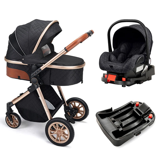 Fashion Baby Stroller 3 in 1 Baby Travel System Newborn Baby Cart Portable Pushchair Baby Cradel Infant Carrier Free Shipping