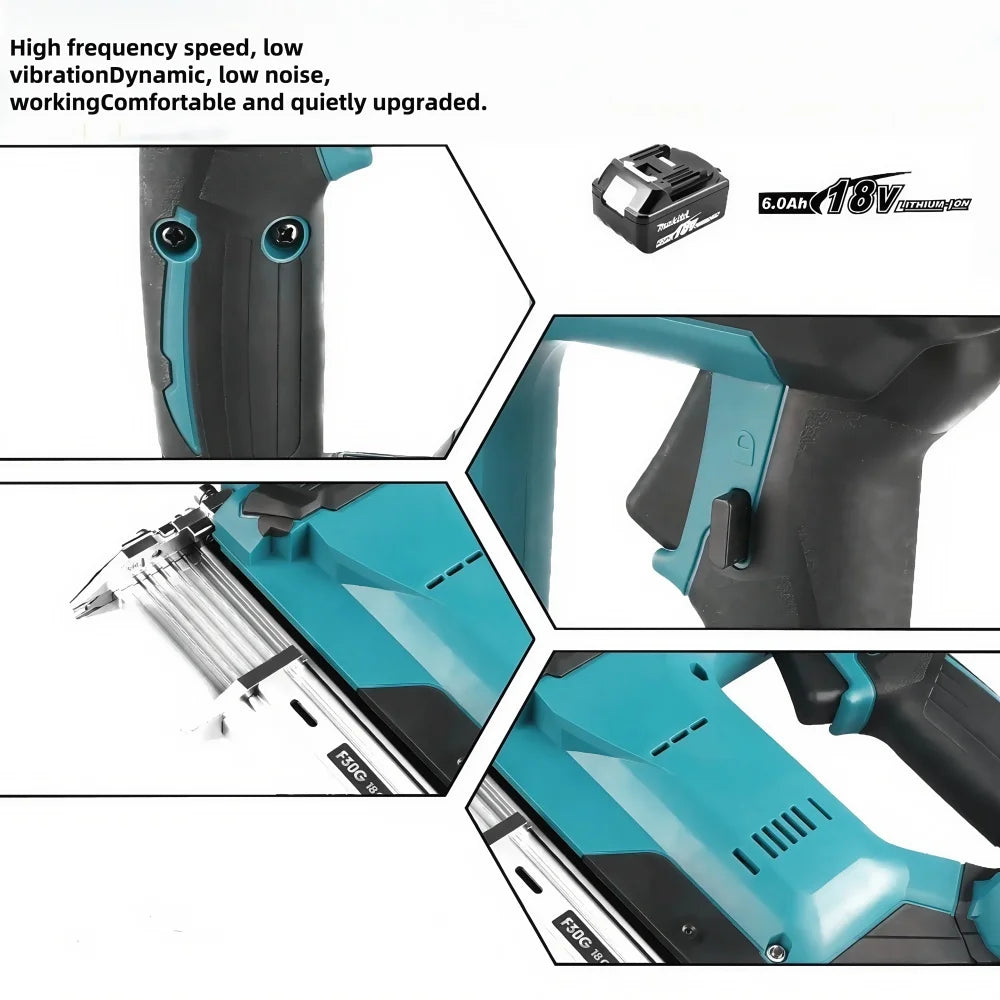 for Makita F30 Straight Nails Staple Gun,Cordless Electric Impact Nail Gun,Riveting Gun,Carpentry Tools For Makita 18V Battery