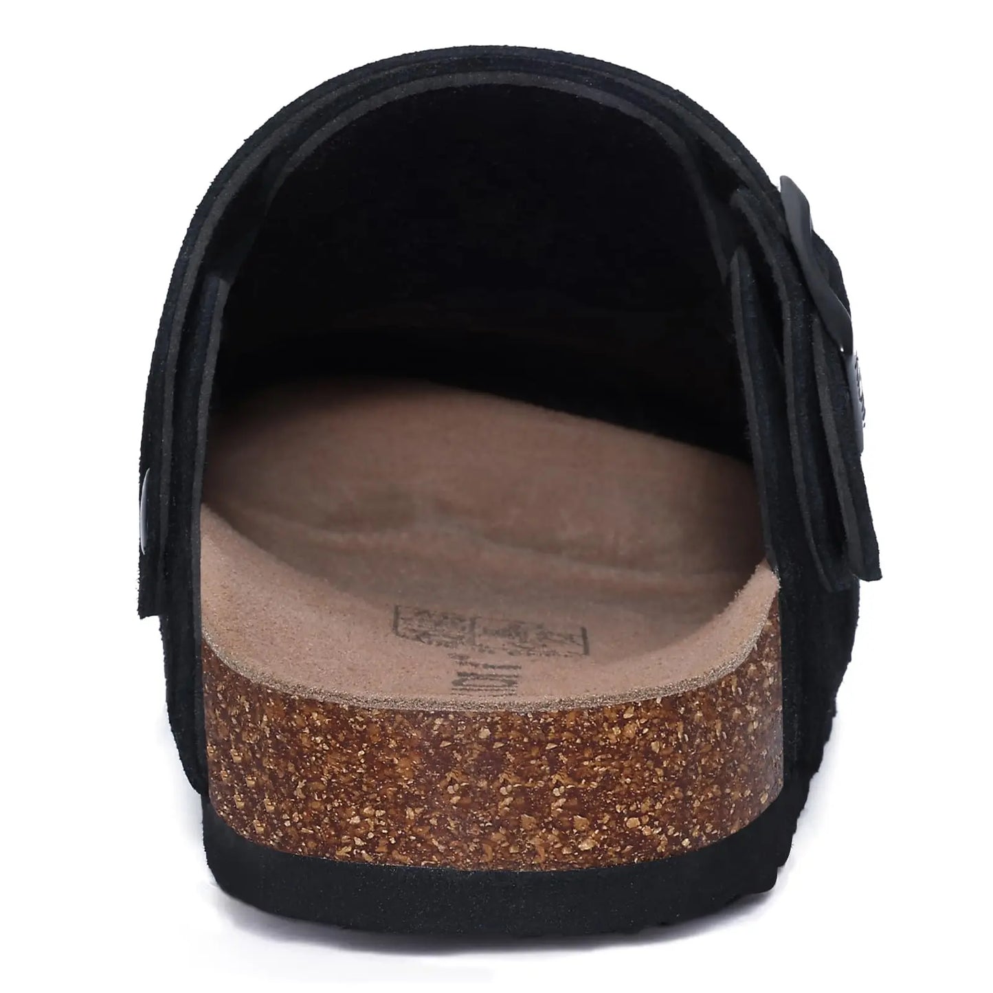 Bebealy Women's Genuine Clogs with Adjustable Strap Fashion Slip On Potato Shoes Cork Footbed Leather Mules With Arch Support