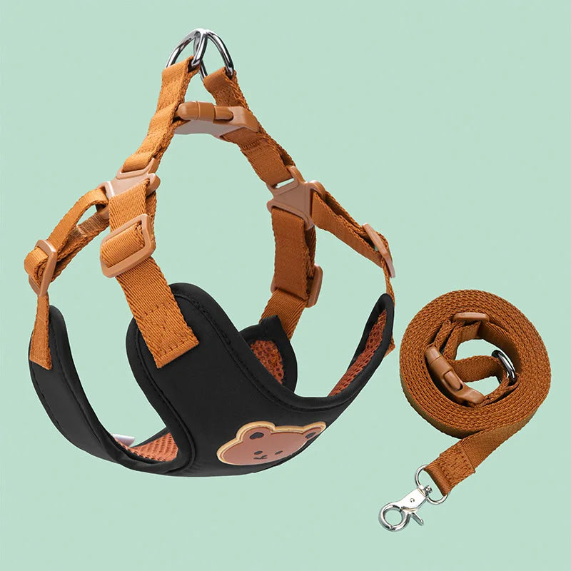Pet Dog Harness Leash Set Small Medium Dog Cat Vest Breathable Puppy Chest Strap French Bulldog Chihuahua Harness Pet Supplies