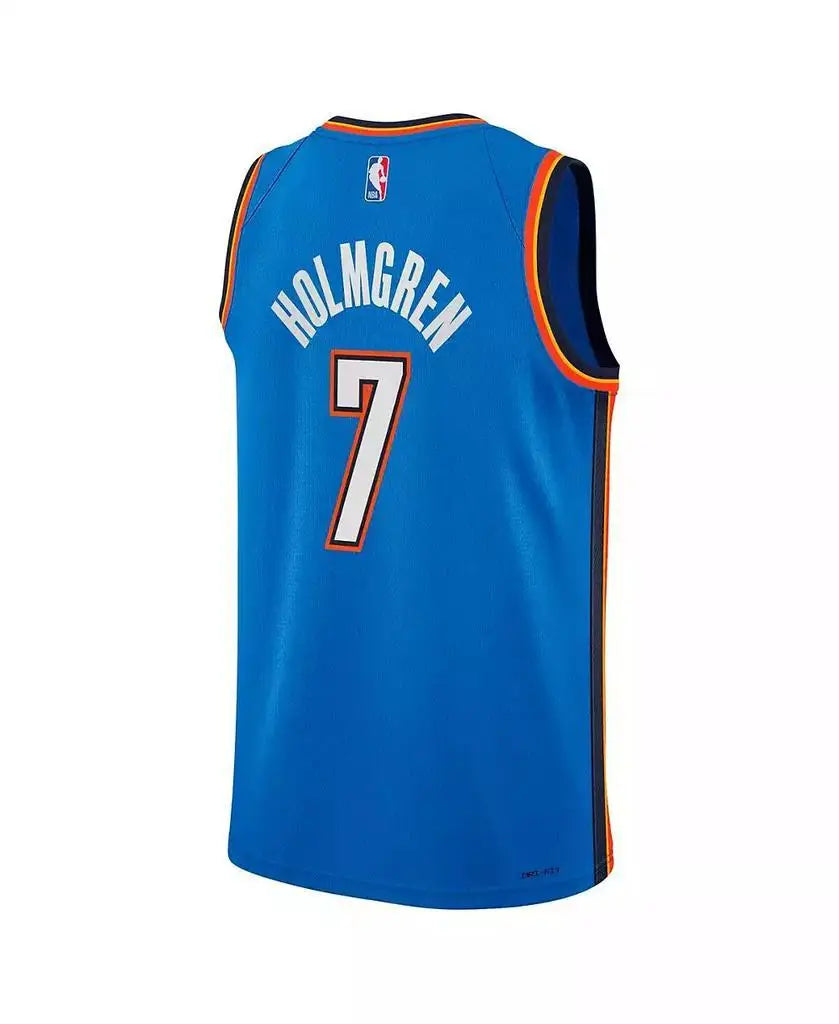 Nike | Big Boys and Girls Chet Holmgren Blue Oklahoma City Thunder Swingman Jersey - Icon Edition