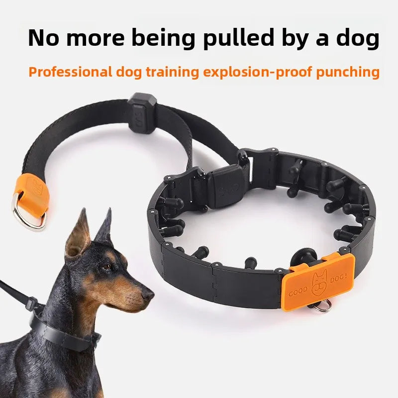 Large Dog Explosive Proof P-Chain Collar Doberman Pinscher Golden Retriever Dog Training Collar Pet Supplies Lea