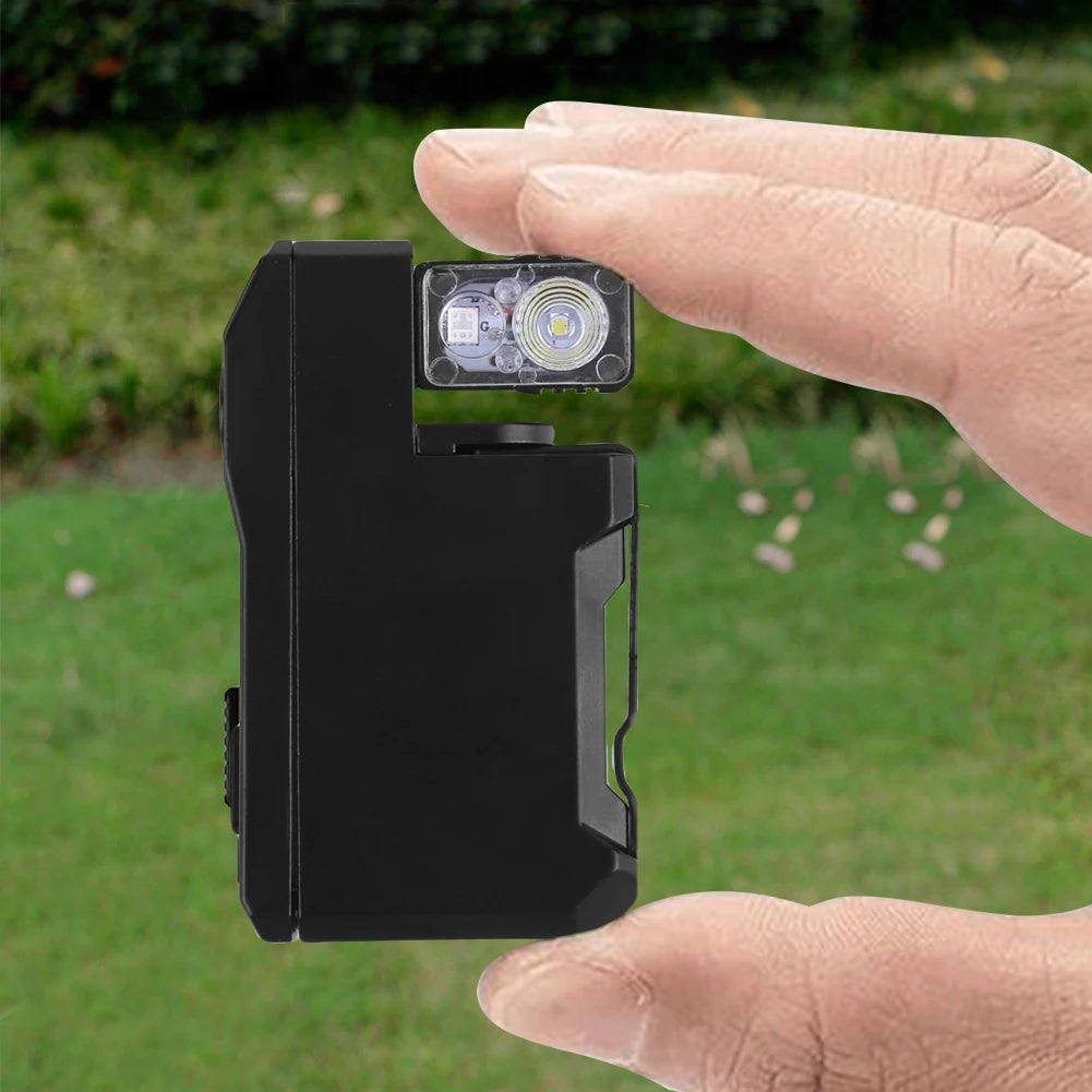 Rechargeable EDC Flashlight 400 Lumens Portable Flat Pocket Flashlight with RGB Light Magnetic Keychain Flashlight for Outdoor