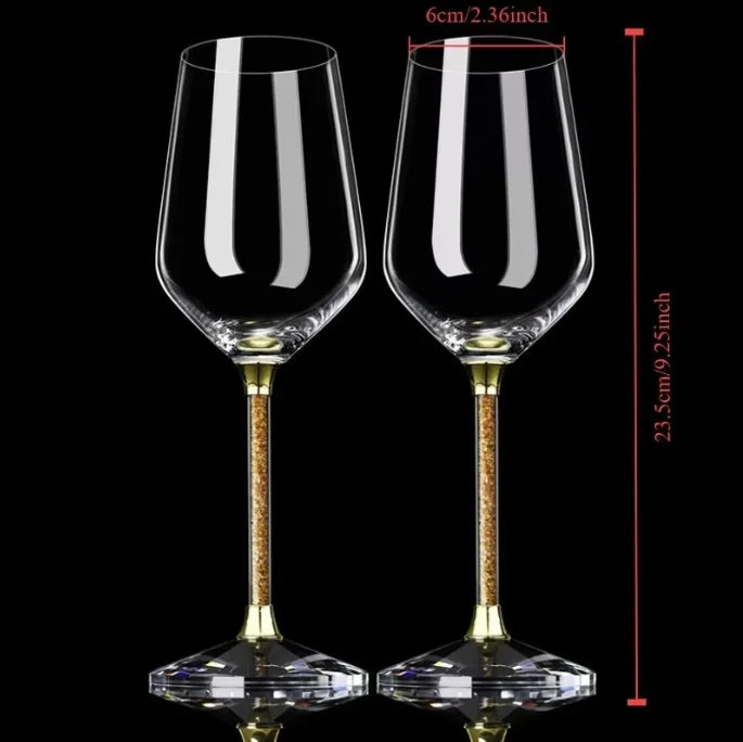 2pcs Light Luxury High-end Crystal Cup Red Wine Glass Set Tall Glass Party Wine Glass Glasses DrinkingGlasses for ChampagneFlute