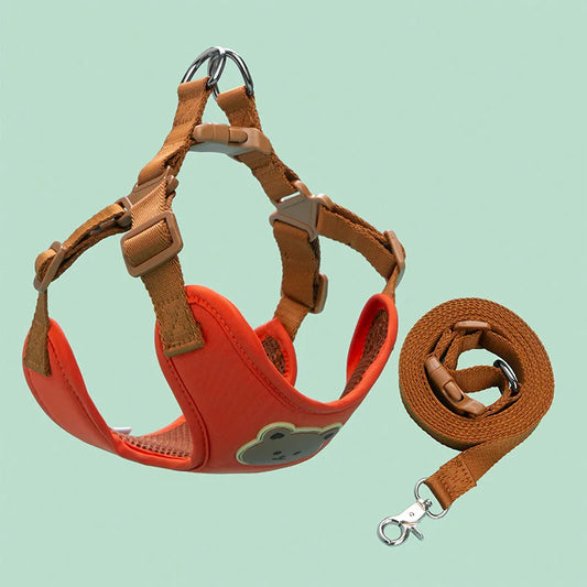 Pet Dog Harness Leash Set Small Medium Dog Cat Vest Breathable Puppy Chest Strap French Bulldog Chihuahua Harness Pet Supplies