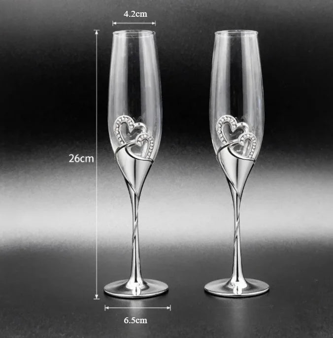 2pcs Light Luxury High-end Crystal Cup Red Wine Glass Set Tall Glass Party Wine Glass Glasses DrinkingGlasses for ChampagneFlute