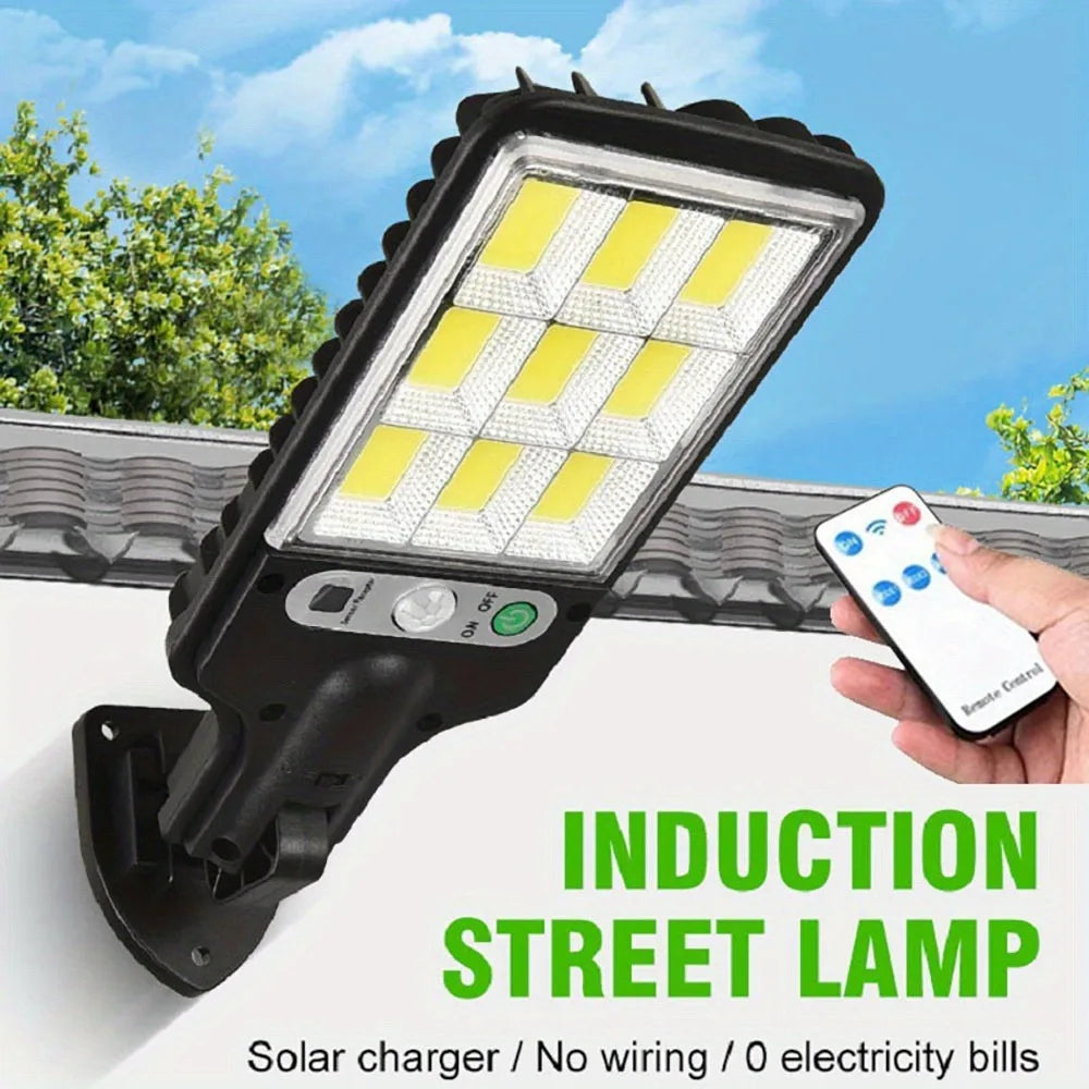 Solar Street Lights Outdoor 2500W Solar Lamp With 3 Light Mode Waterproof Motion Sensor Security Lamp for Garden Patio Path Yard