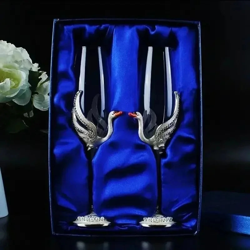 2pcs Light Luxury High-end Crystal Cup Red Wine Glass Set Tall Glass Party Wine Glass Glasses DrinkingGlasses for ChampagneFlute