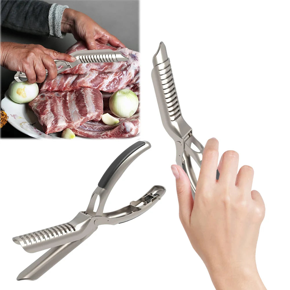 Stainless Steel Rib Membrane Remover Prep Tool Easy Peeling Trimming BBQ Grilling Accessory