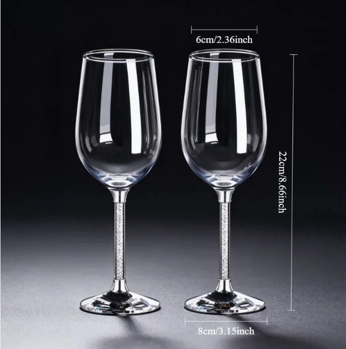 2pcs Light Luxury High-end Crystal Cup Red Wine Glass Set Tall Glass Party Wine Glass Glasses DrinkingGlasses for ChampagneFlute