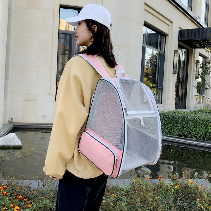Practical, foldable cross-border pet bag. New style for cats and dogs, portable, breathable, spacious. Portable cat backpack.