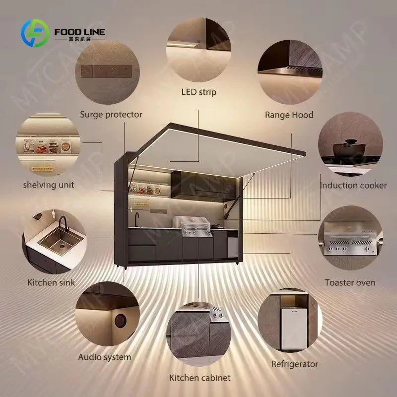 Customized Modular All-Weather Backyard BBQ Outdoor Kitchen with Griddle Module BBQ Island Grills