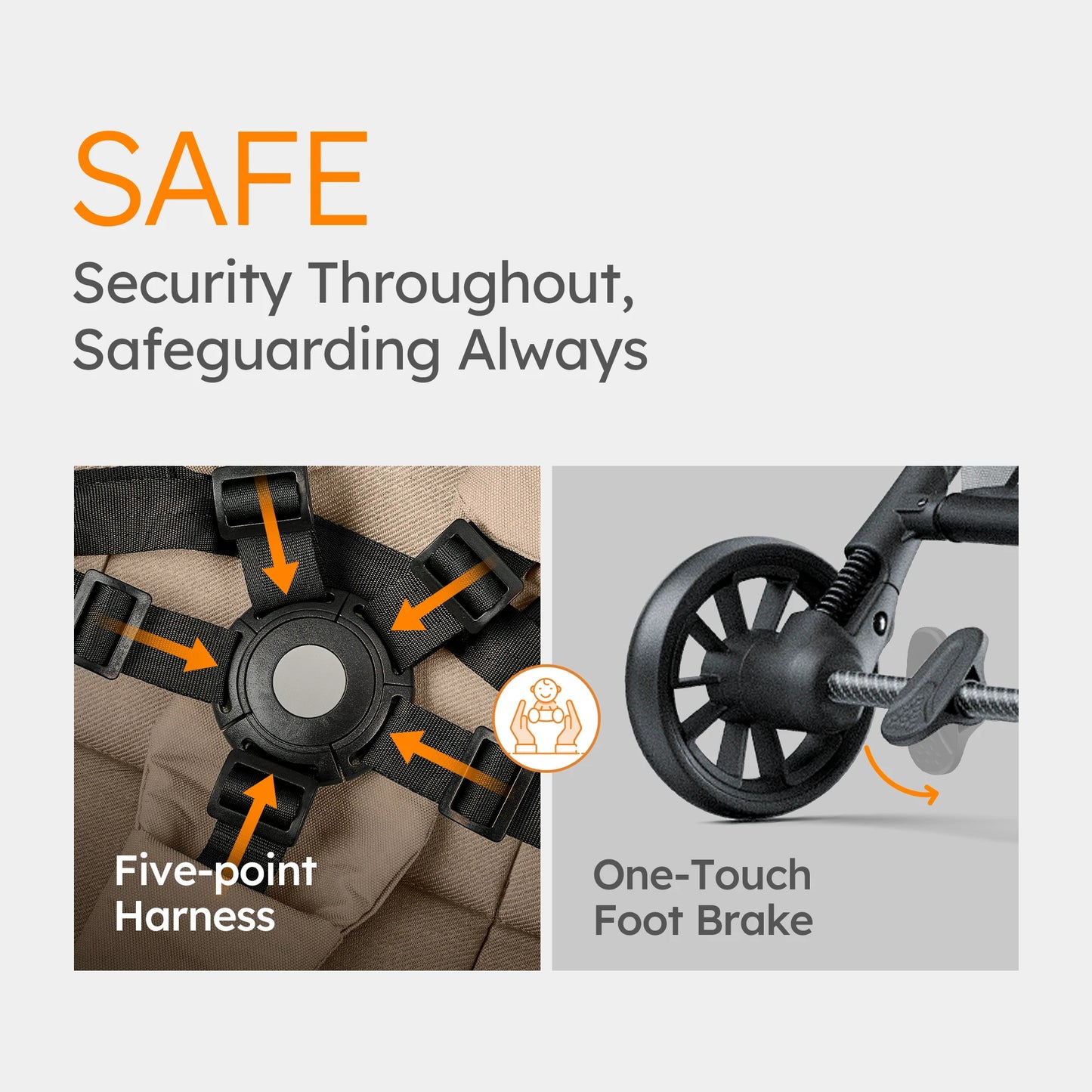 MAMAZING Ultra Air X Lightweight Travel Stroller 9.9lbs Carbon Fiber with UPF50+ Waterproof Fabric (BROWN)