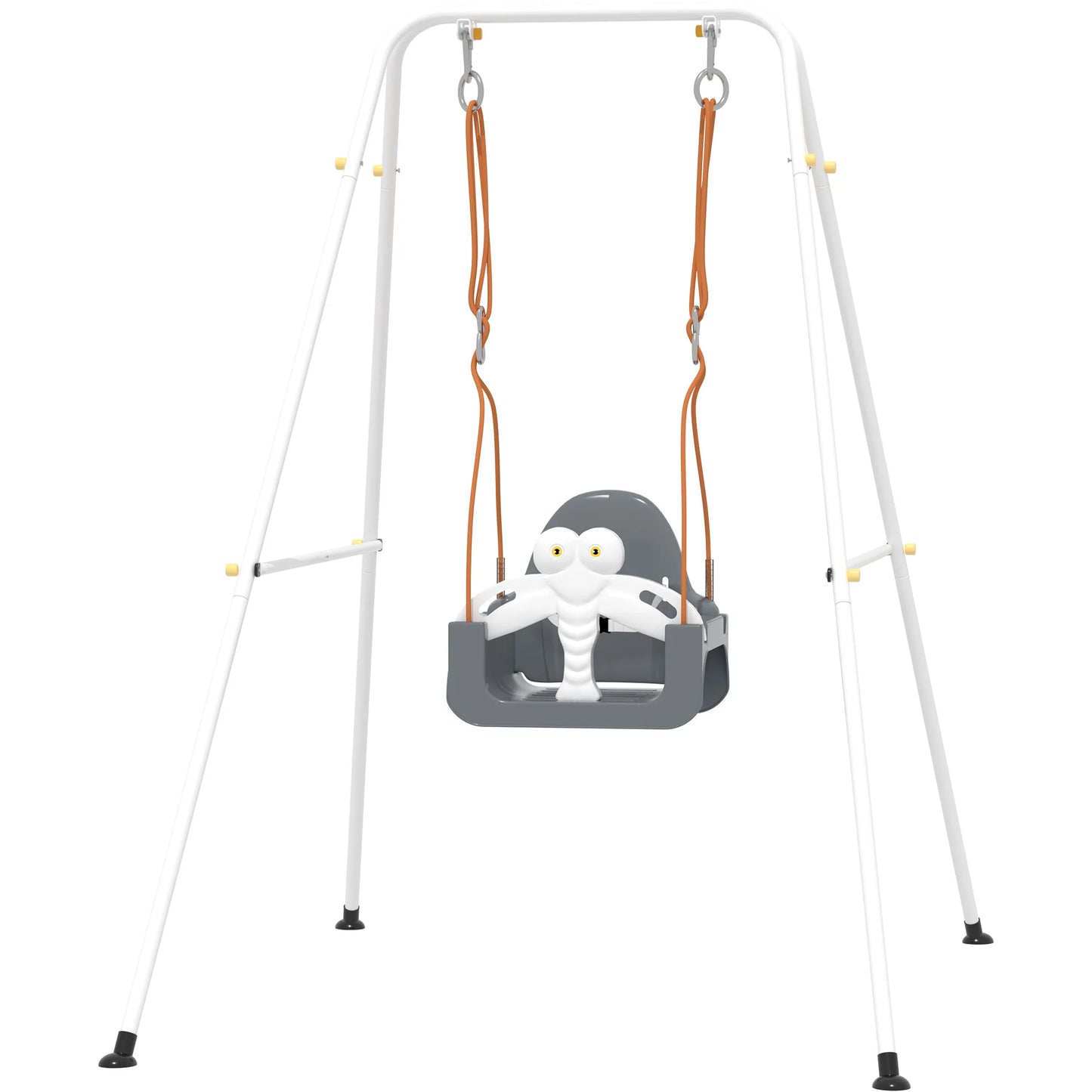 3-in-1 Kids Swing Set,Safety Belt,Indoor/Outdoor,Easy Assembly,Sturdy Metal Stand for Playground/Backyard/Nursery