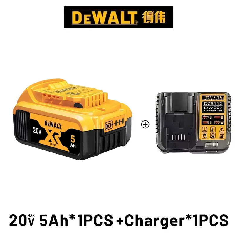 DeWALT Original Battery 20V 5Ah 6Ah 2Ah MAX FlexVolt for DCB606 DCB205 DCB206 DCB209 DCB182 Power Tool with Charger