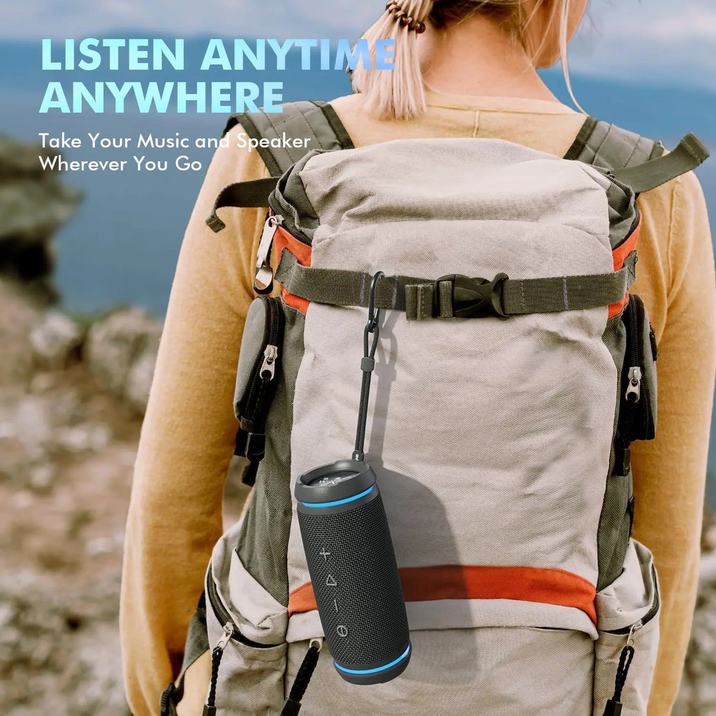 W-KING BT226 Portable Bluetooth Speaker Loud, 36W Extra Bass,360° Surround Hi-Fi Sound,24H Playtime,BT5.4, IPX6 Waterproof