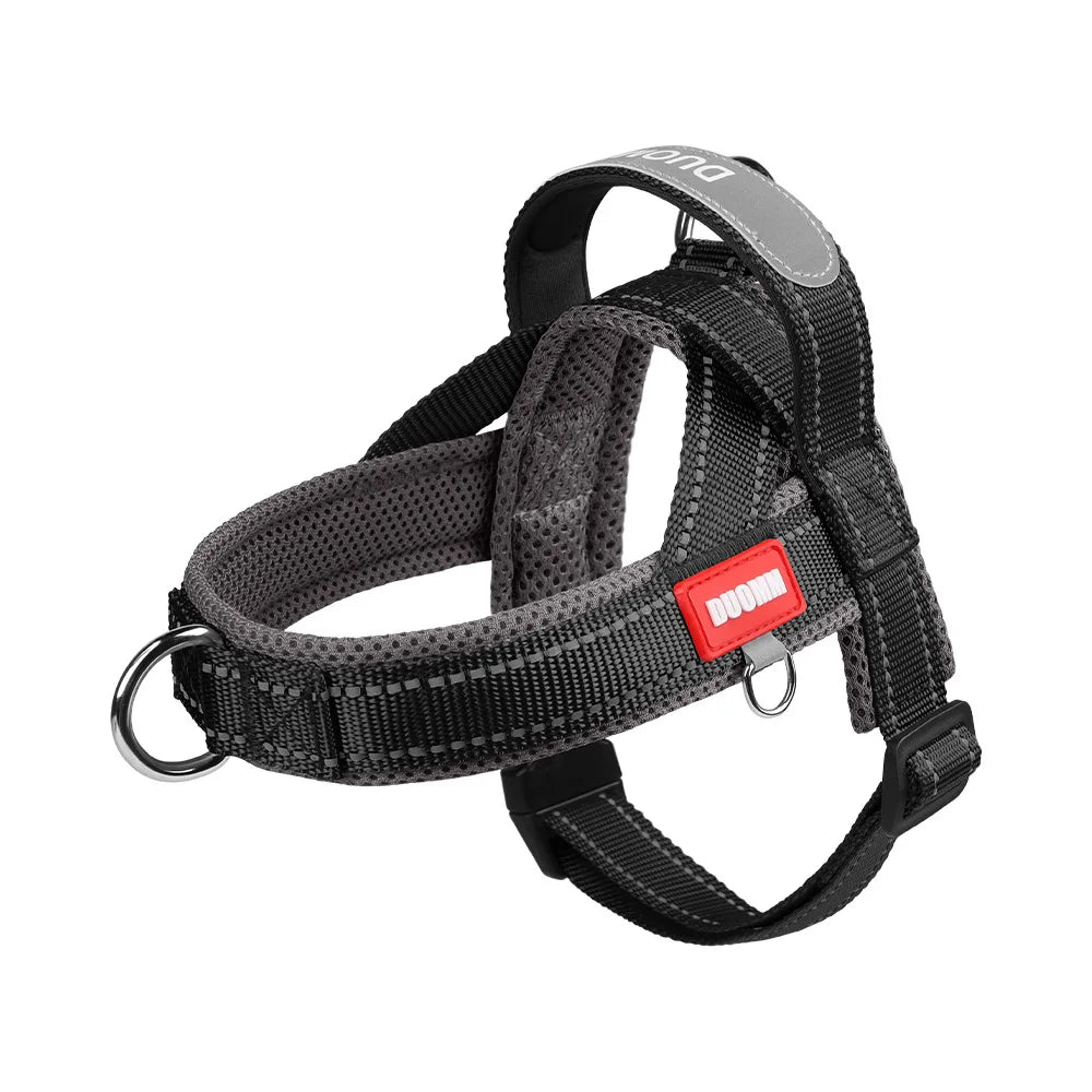 French Bulldog Harness - No-Pull Padded Vest, Escape-Proof Chest Plate, Breathable Mesh for Flat-Faced Breeds