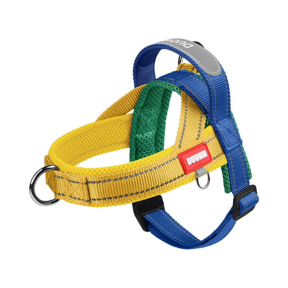 French Bulldog Harness - No-Pull Padded Vest, Escape-Proof Chest Plate, Breathable Mesh for Flat-Faced Breeds