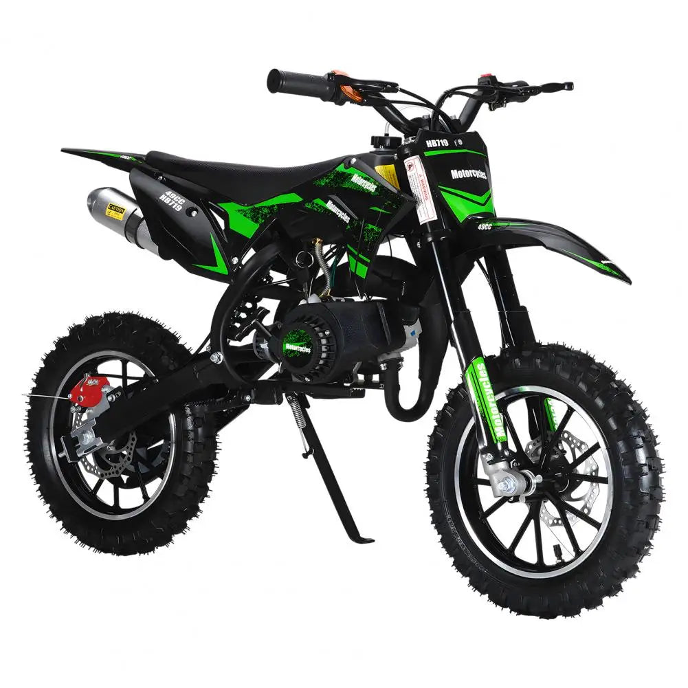 Gas Bike For Kids, Mini Dirt Bike, 49CC 2-Stroke Gas Powered Motorcycle, Shock Absorption Pocket Motorbike, Up to 25 Mph