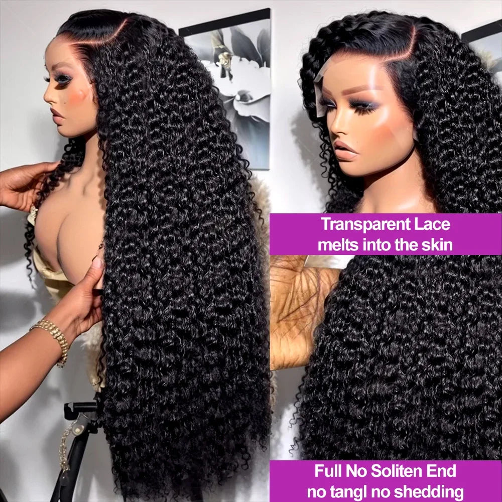 220 Density HD Curly 13x4 13x6 Loose Deep Wave Lace Front Wigs 100% Human Hair Brazilian Pre Plucked Lace Frontal Wig For Women