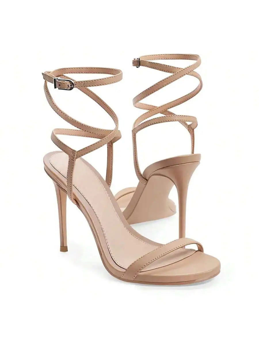 Women Strappy Ankle Strap High Heel Sandals For Party Dress Summer