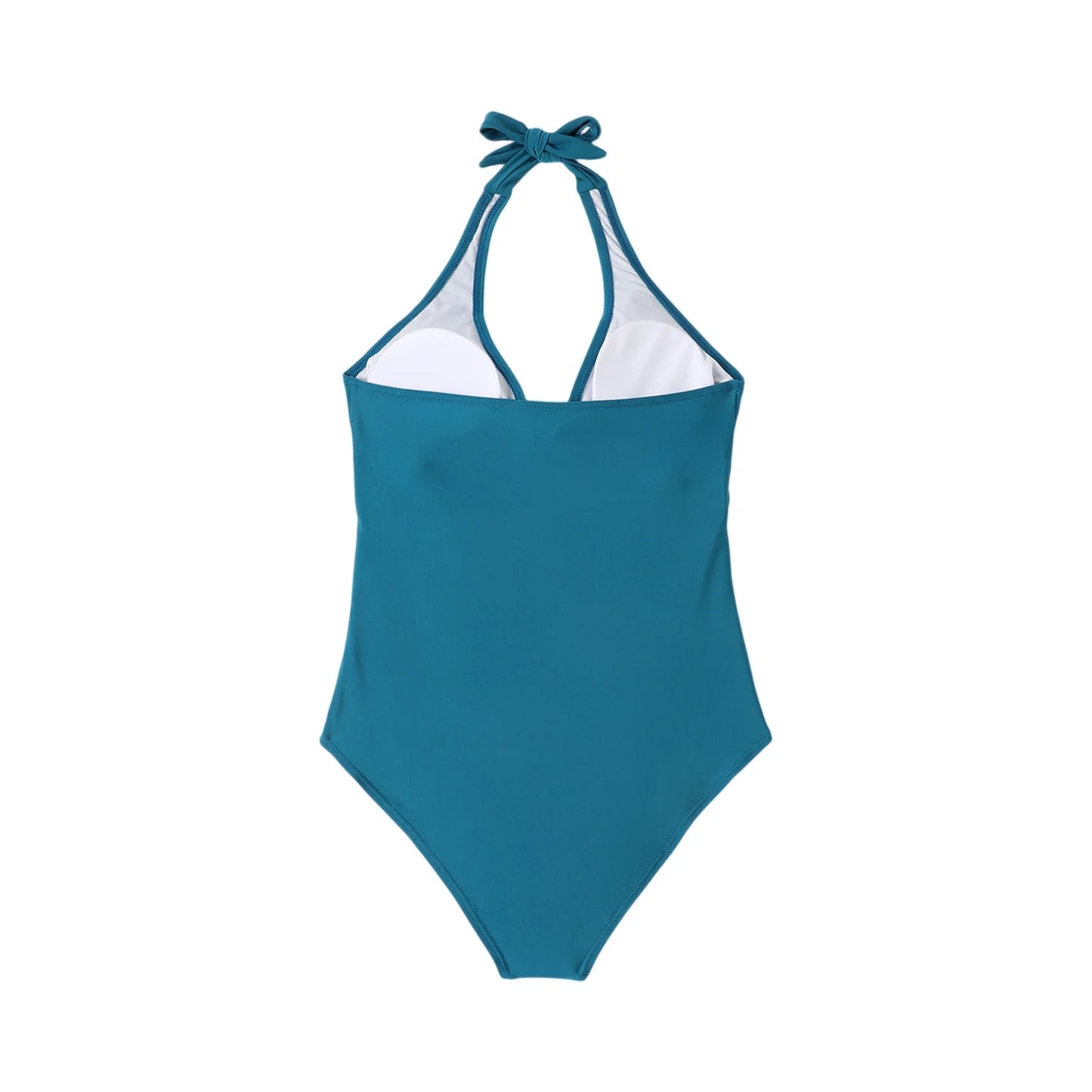 Tummy Control Swimsuit Summer Sexy Cross Front Striped One Piece Beach Halter Neck Ruched Backless Color Block Bathing Suit