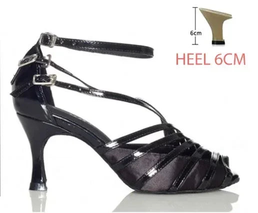Women Latin Ballroom Dance Shoes Female Salsa Sandals Indoor Soft Sole Ladies Sambal Tango  Shoes Party Stage Game Performance
