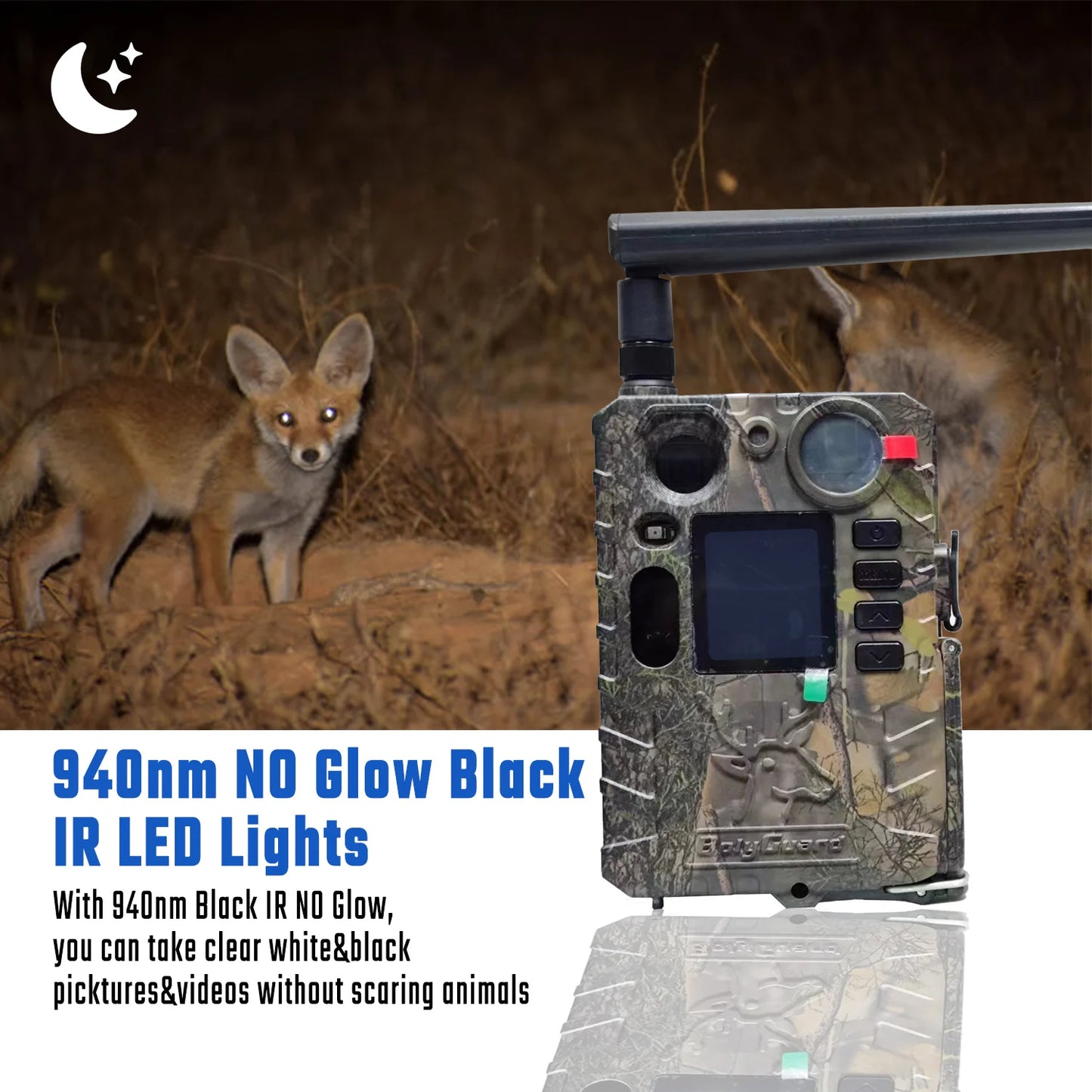 BolyGuard 2025 BG410-M(S) 4K FHD 37MP Trail Camera 940nm IR Night Vision, 4G Wireless, Outdoor Hunting Camera+gift 32GB TF