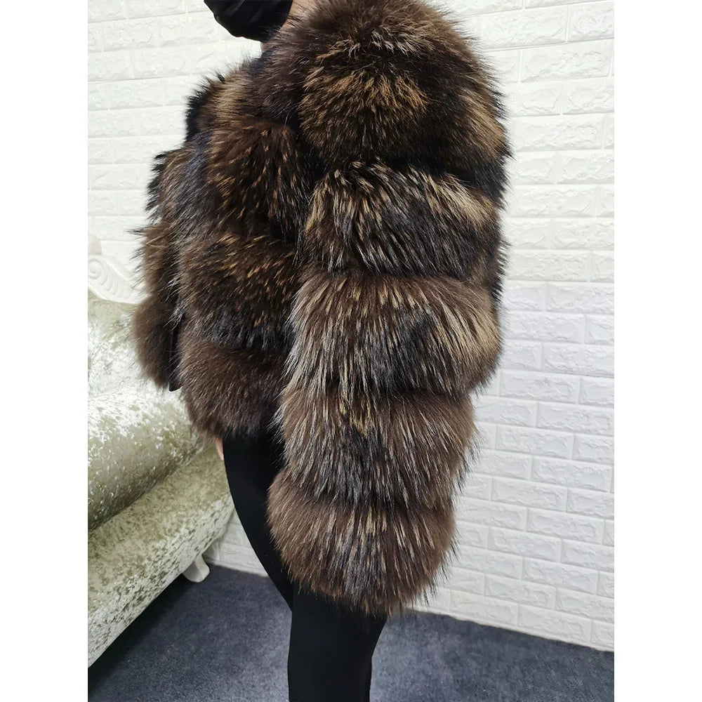 2025 trend natural fur real fur coat women's jacke Leather Woman clothing new outerwears Female Vest