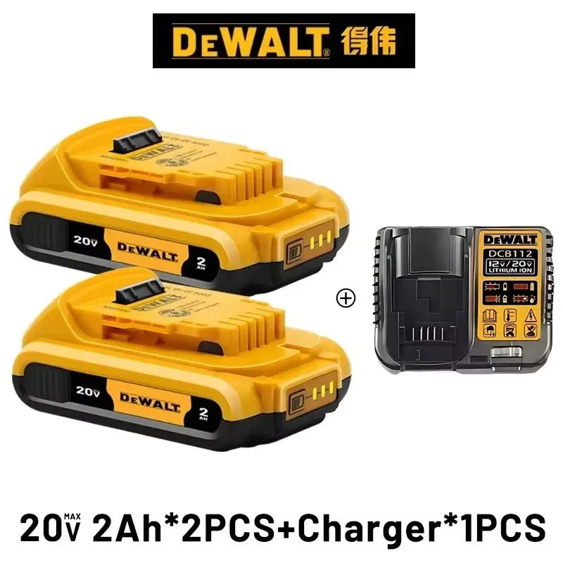 DeWALT Original Battery 20V 5Ah 6Ah 2Ah MAX FlexVolt for DCB606 DCB205 DCB206 DCB209 DCB182 Power Tool with Charger