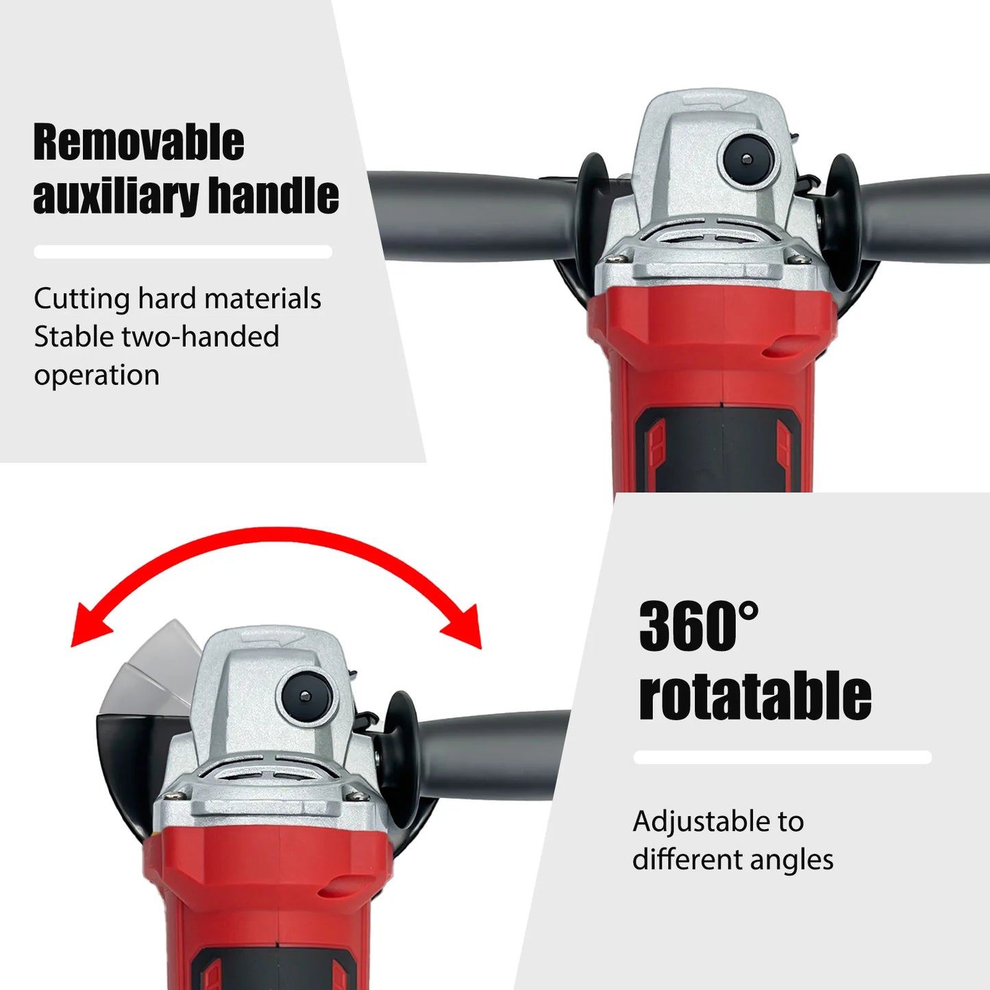 Cordless Angle Grinder for Milwaukee 18V Battery, 4-1/2 Inch, 8500RPM Brushless Electric Angle Grinder Tool