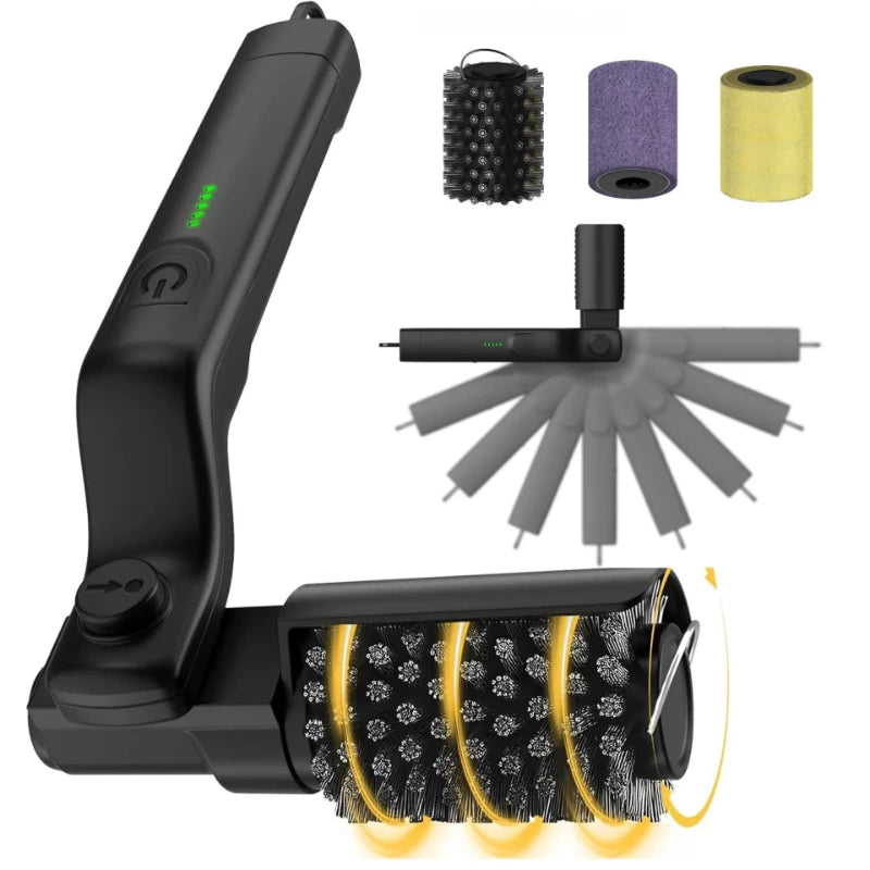 Electric Grill Cleaning Brush Rotary BBQ Cleaner Tool 3-Speed 2600mAh Cordless Rechargeable Adjustable Angle Gifts for Men/Dad