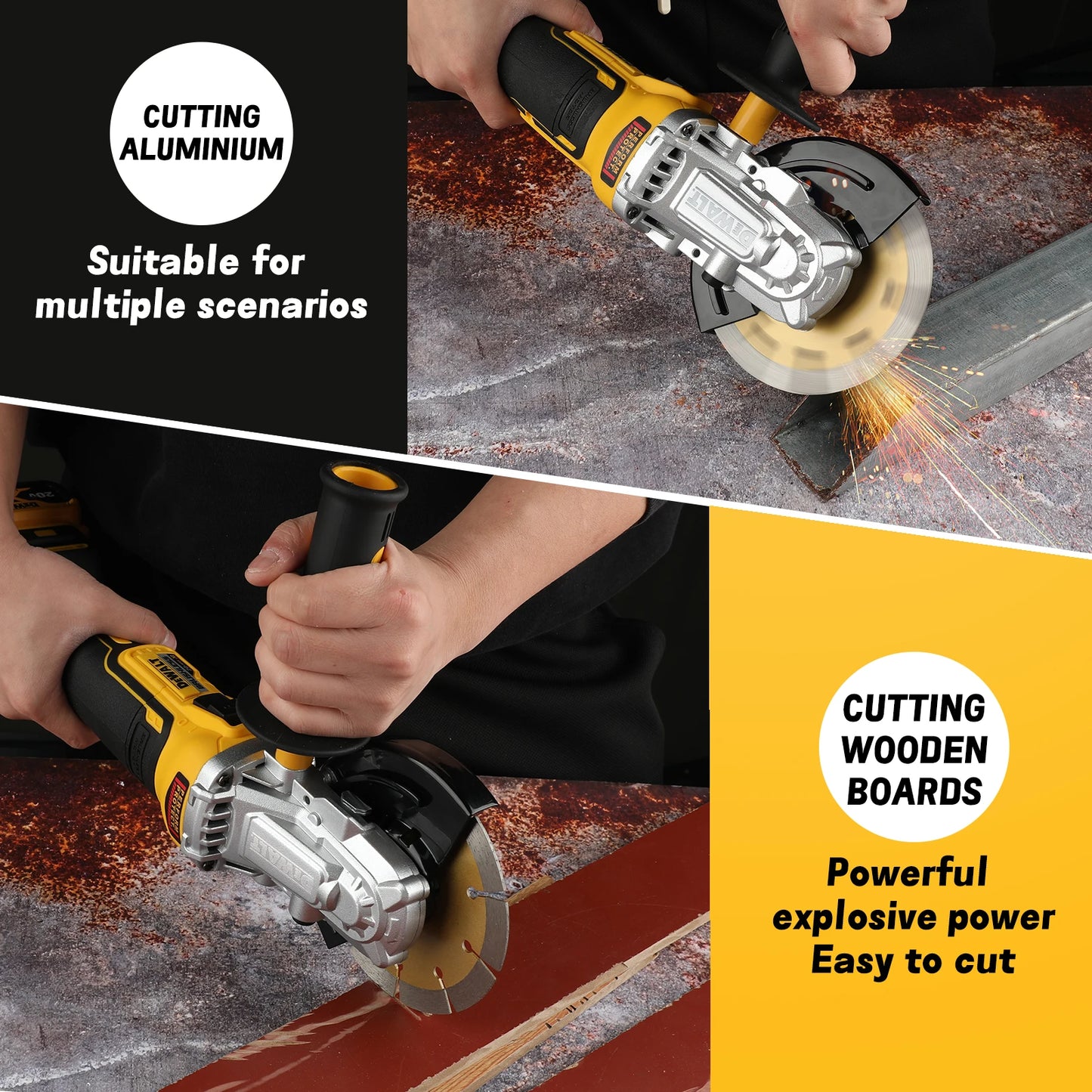 DEWALT DCG405FN 18V Max XR Brushless Cordless Angle Grinder - 125mm, 8500 RPM, Cutting & Polishing, Rechargeable Handheld Tool