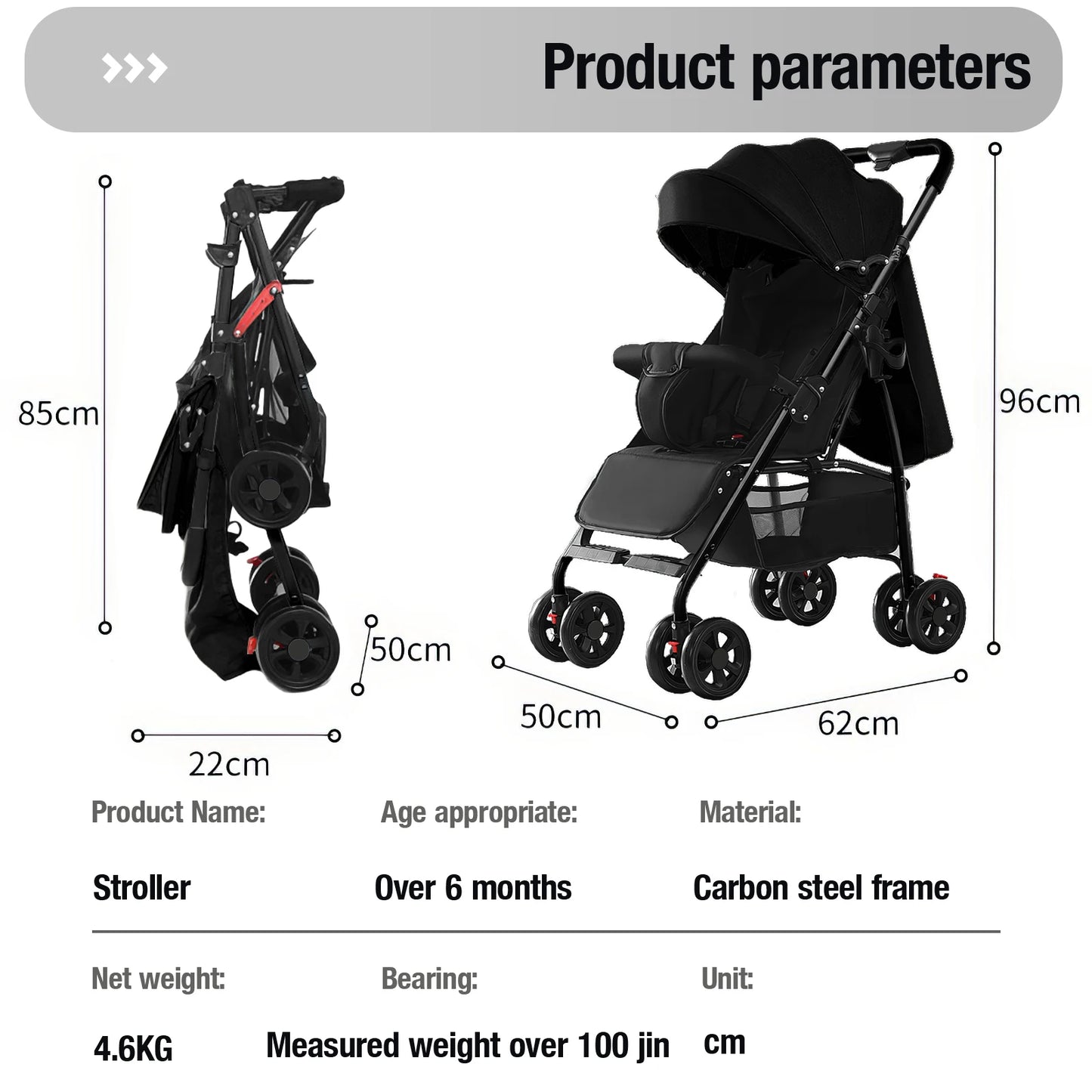 Stroller for Baby Pram Baby Stroller Light Stroller Baby Cars Baby Walker Baby Newborn Items Mother-Kids Multifunctional Infant