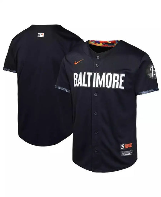 Nike | Big Boys and Girls Black Baltimore Orioles City Connect Limited Jersey