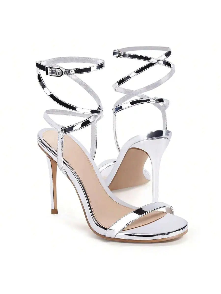 Women Strappy Ankle Strap High Heel Sandals For Party Dress Summer