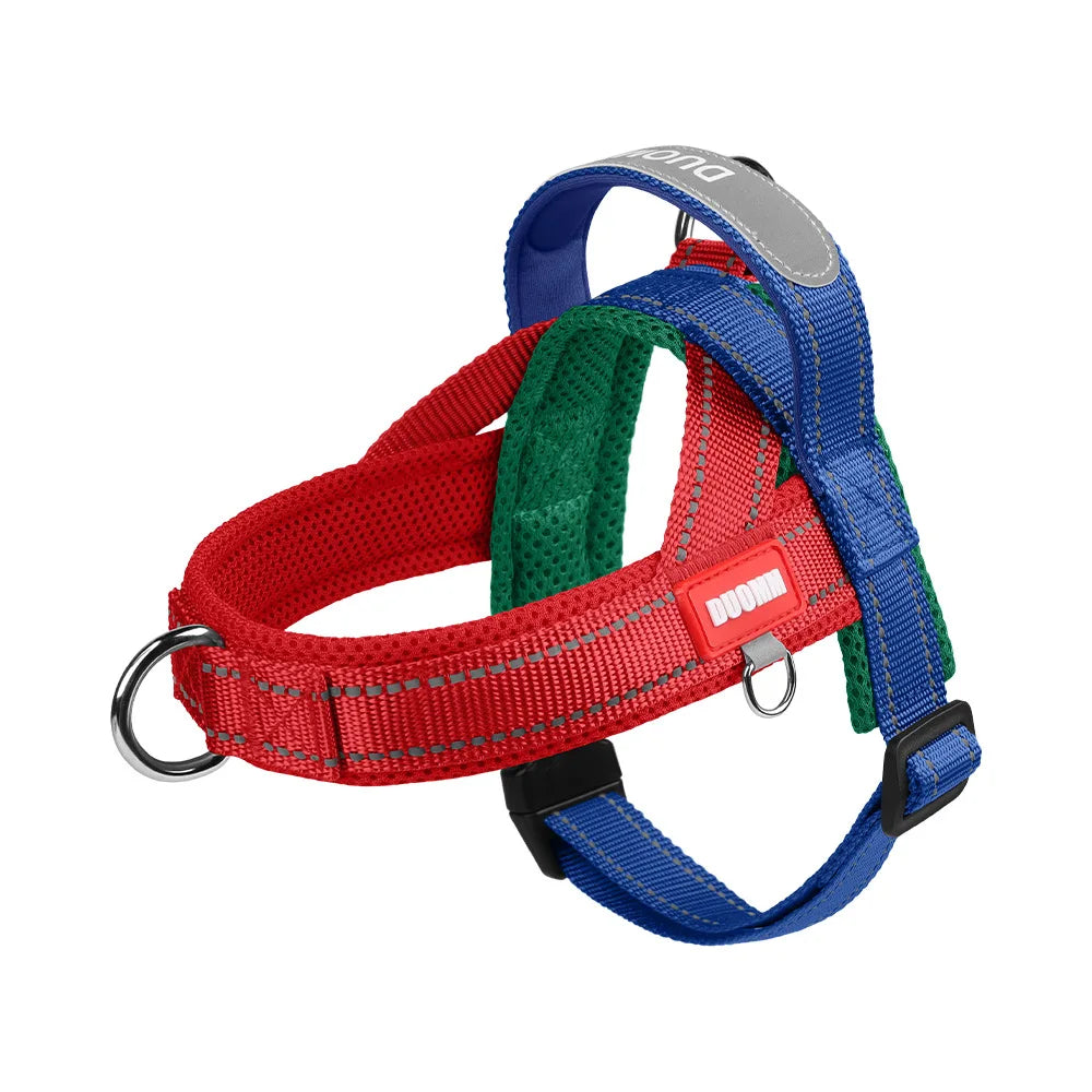 French Bulldog Harness - No-Pull Padded Vest, Escape-Proof Chest Plate, Breathable Mesh for Flat-Faced Breeds